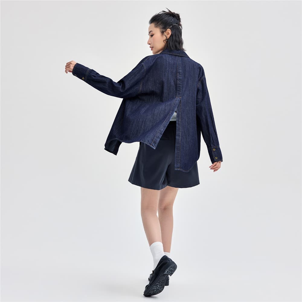 ジェンダーレスファッション ゆったりシルエットデニムシャツジャケット
