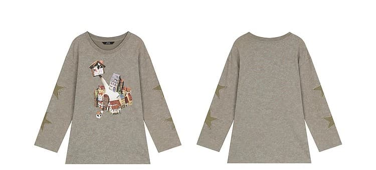 ジェンダーレスファッション ゆったりロングTシャツ