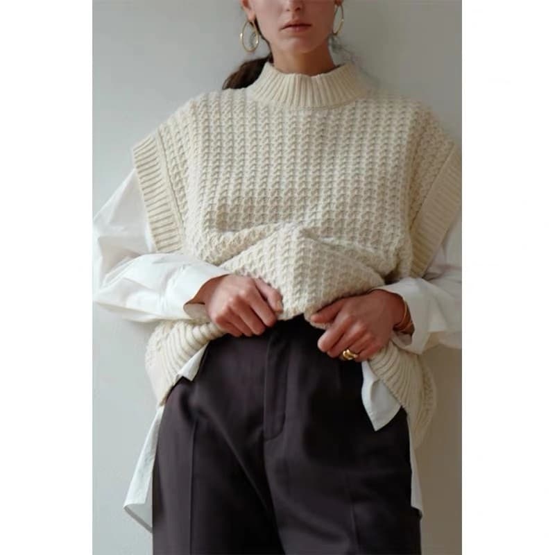 ジェンダーレスファッション アシンメトリー ニットベスト