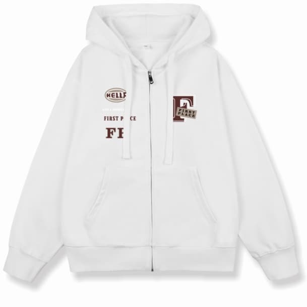 ジェンダーレスファッション シンプル ラフジップアップパーカー