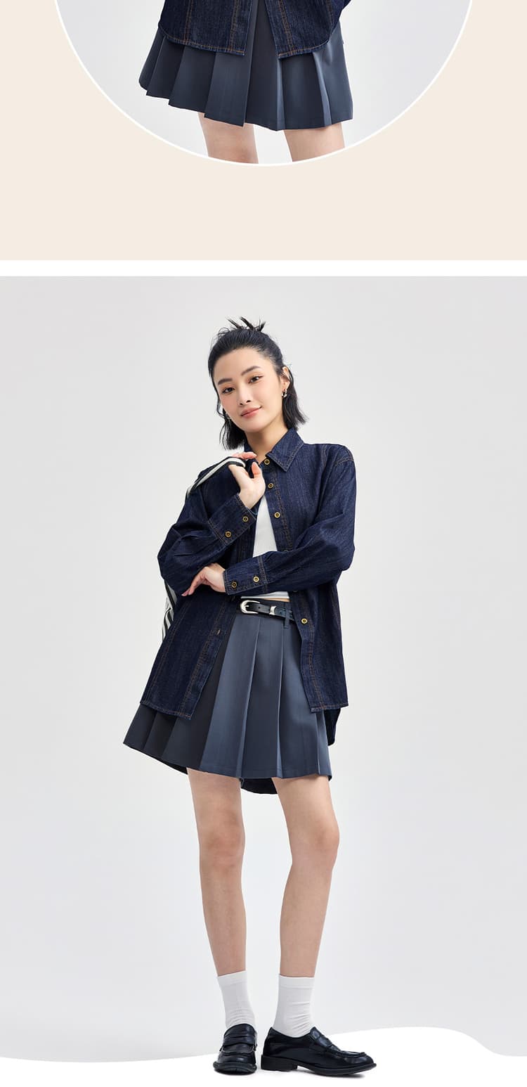 ジェンダーレスファッション ゆったりシルエットデニムシャツジャケット