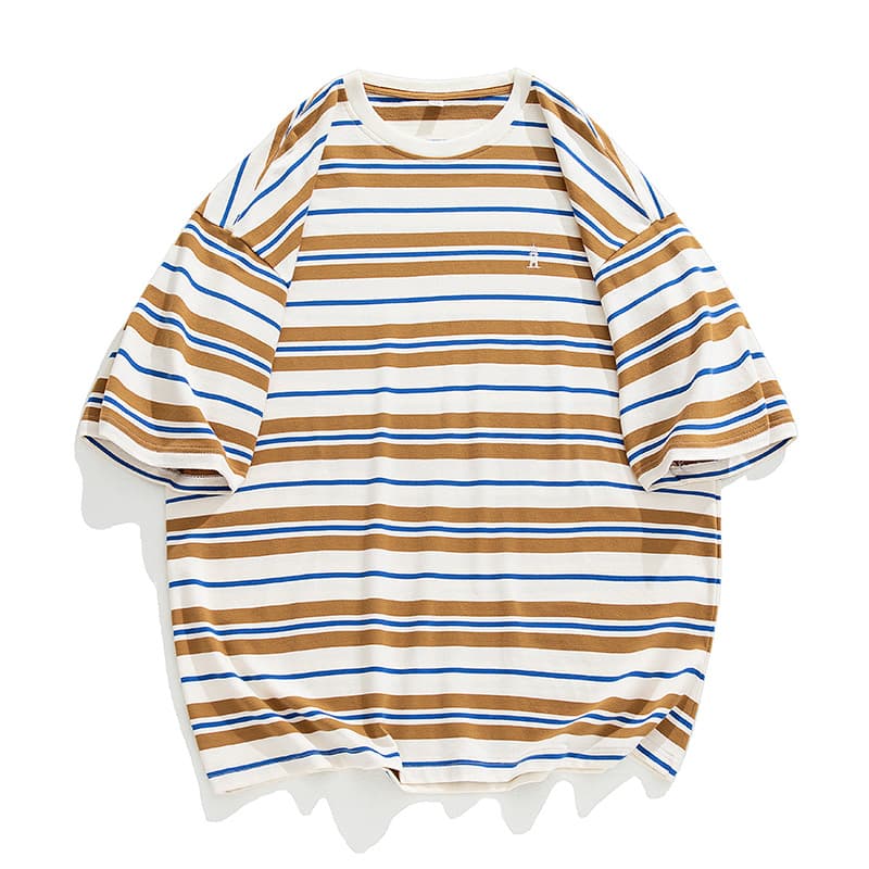 ジェンダーレスファッション ゆったりボーダーＴシャツ