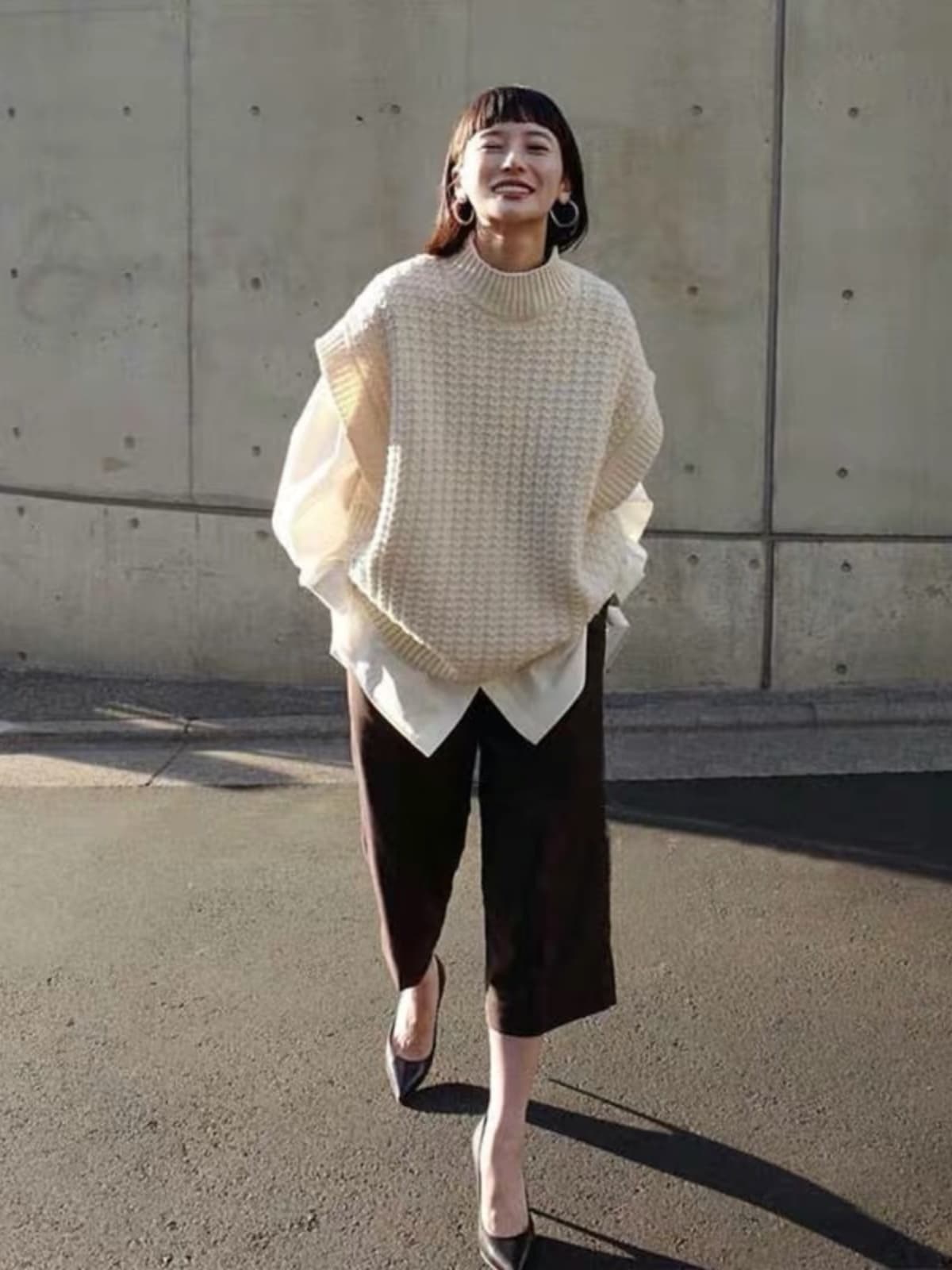 ジェンダーレスファッション アシンメトリー ニットベスト