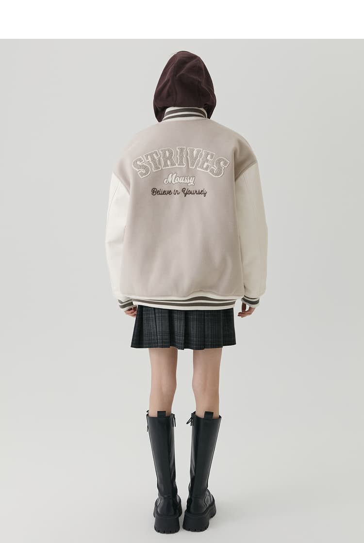 ジェンダーレスファッション アカデミック スタジアムジャケット
