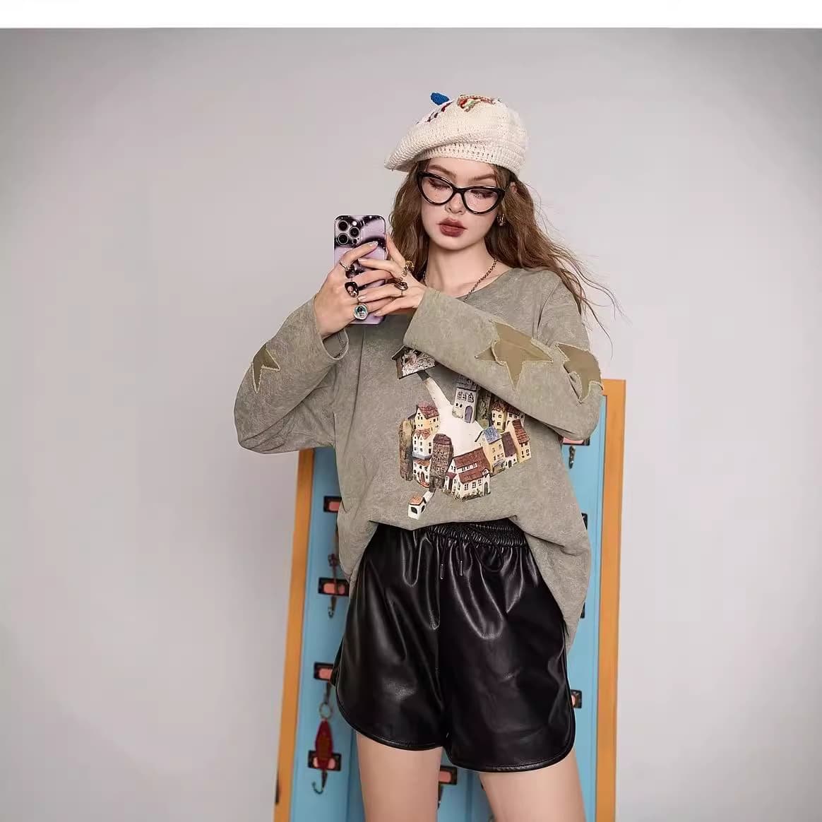 ジェンダーレスファッション ゆったりロングTシャツ