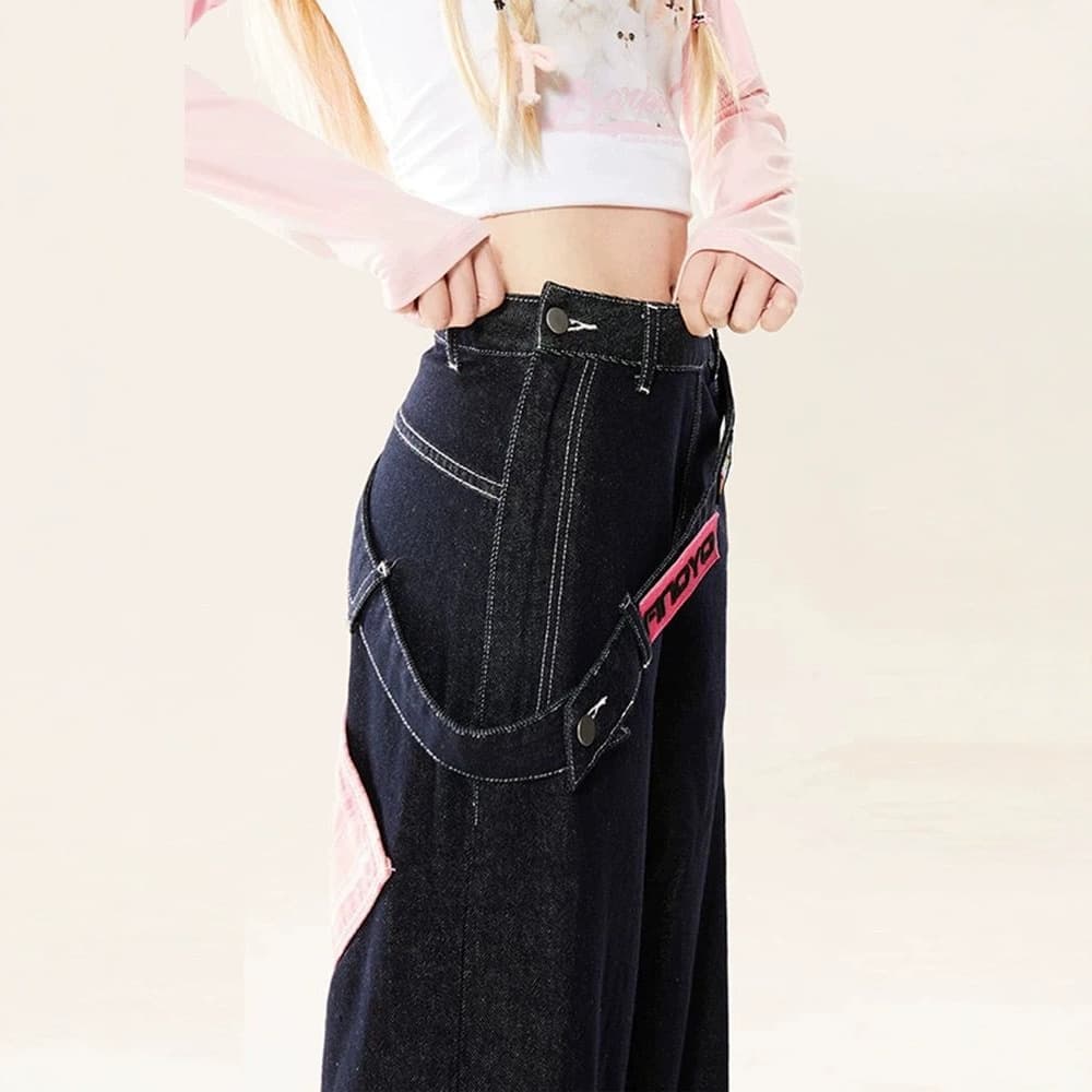 ジェンダーレスファッション ゆるふわワイドデニムパンツ