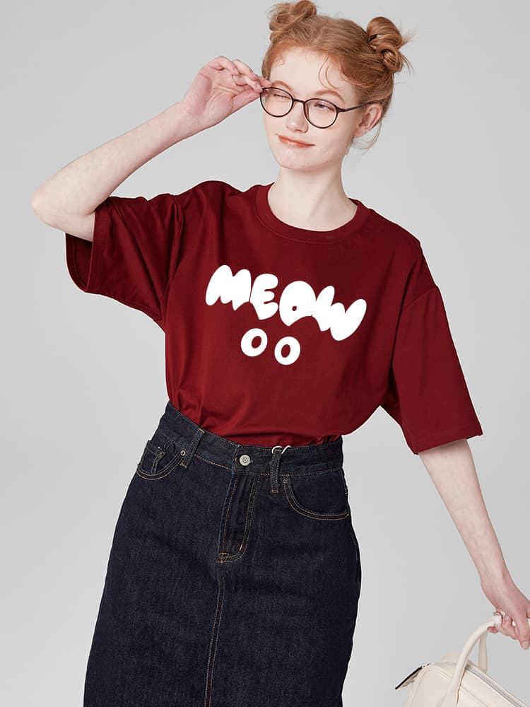 ジェンダーレスファッション ネコモチーフゆるだぼTシャツ
