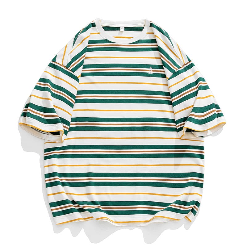 ジェンダーレスファッション ゆったりボーダーＴシャツ