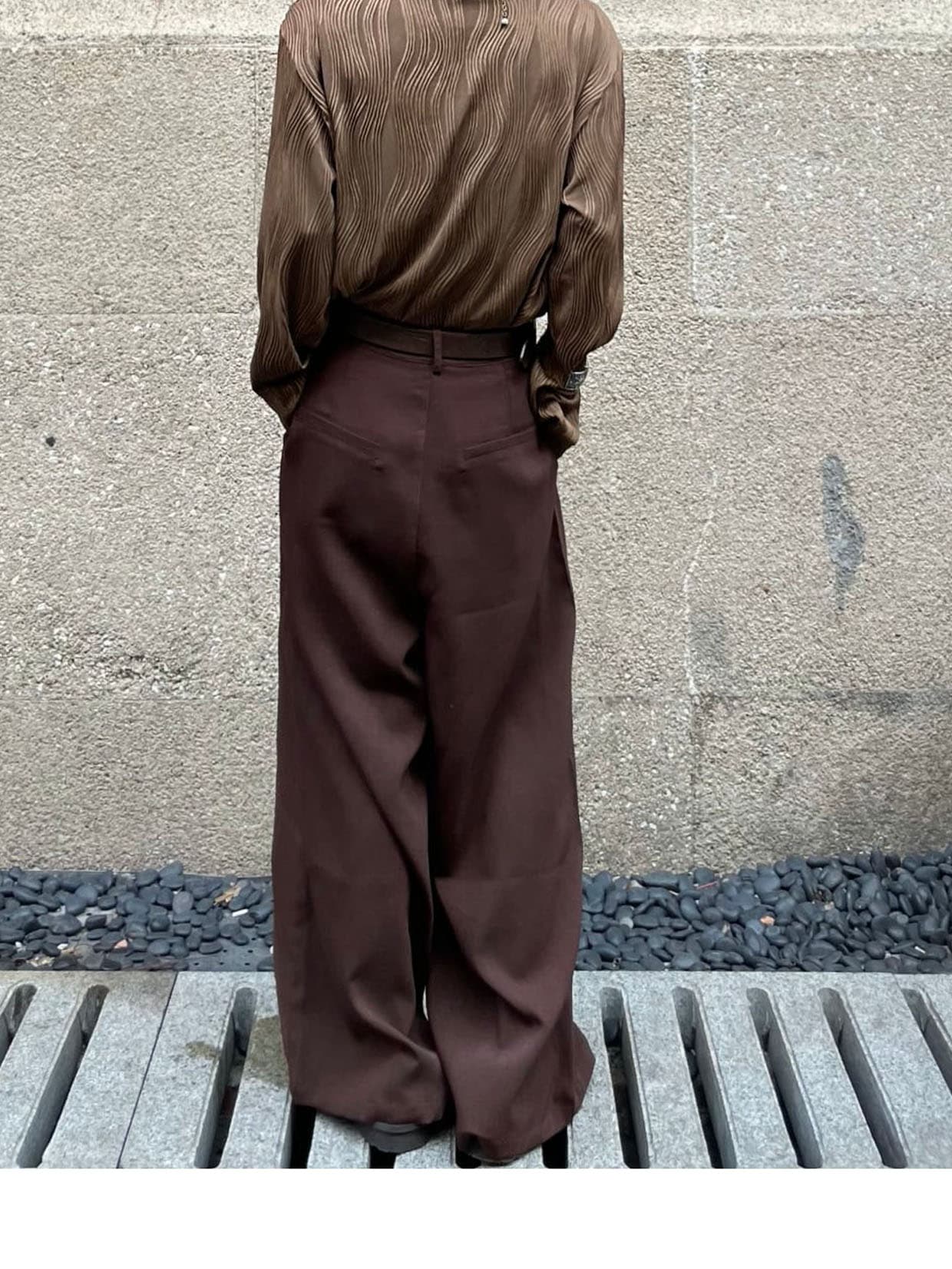 ジェンダーレスファッション アシンメトリー袴風パンツ