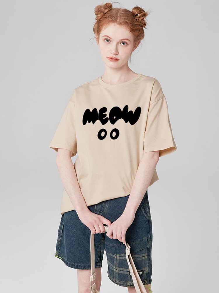 ジェンダーレスファッション ネコモチーフゆるだぼTシャツ