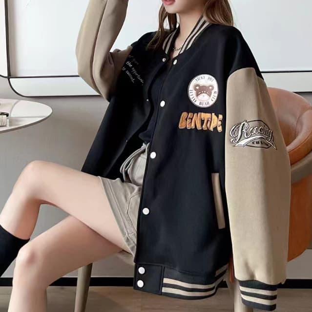 ジェンダーレスファッション レトロアカデミー スタジアムブルゾン