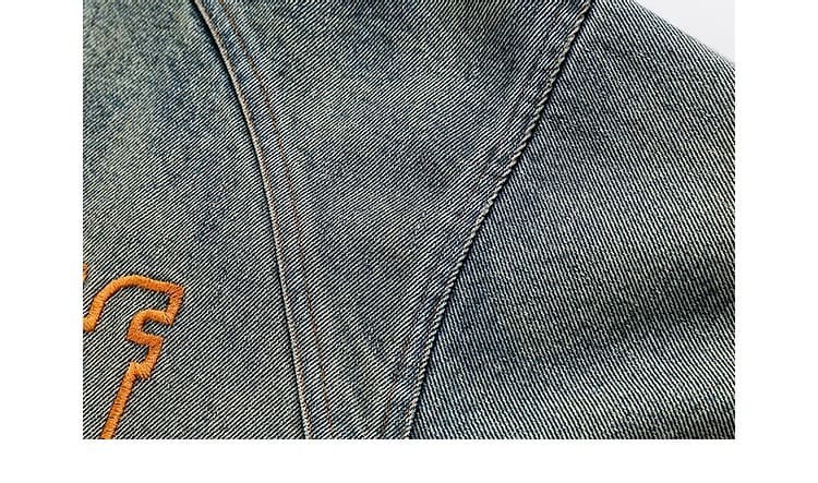 ジェンダーレスファッション ダメージ加工ワイドデニムジャケット